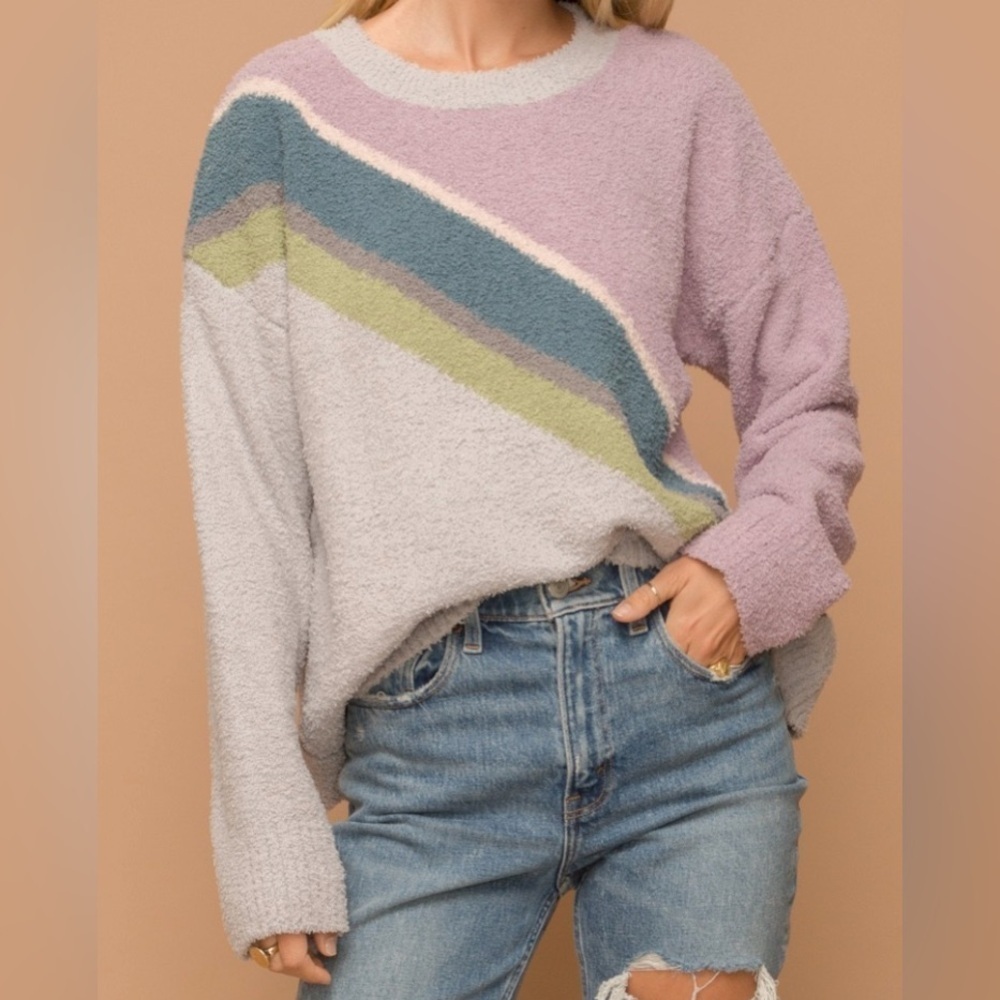 Hem & Thread Colorblock Cozy Sweater - Picture 3 of 4
